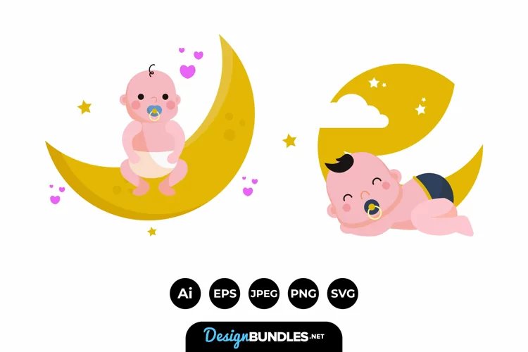Cute Detailed Baby Logos