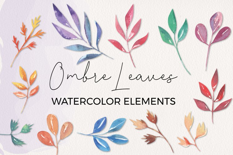 Watercolor Leaves Clipart Image 17