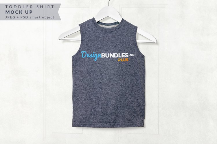 Toddler sleeveless shirt mock up example image 1
