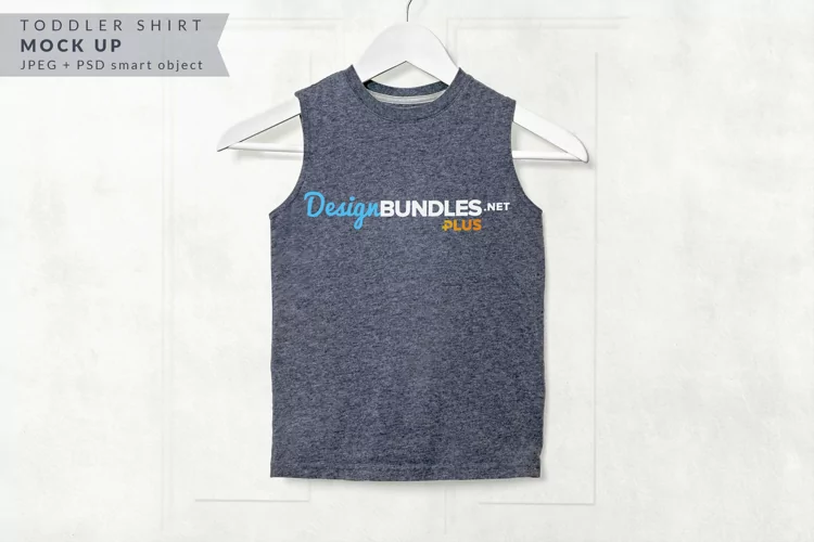 Toddler sleeveless shirt mock up