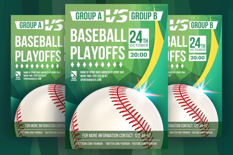 Baseball Poster Vector example image 1