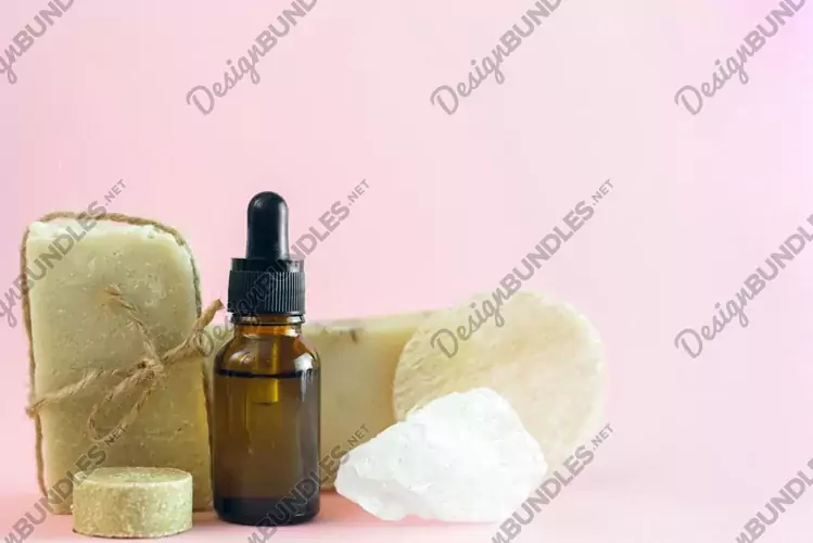 Waste-free green shampoo and mineral oil serum.