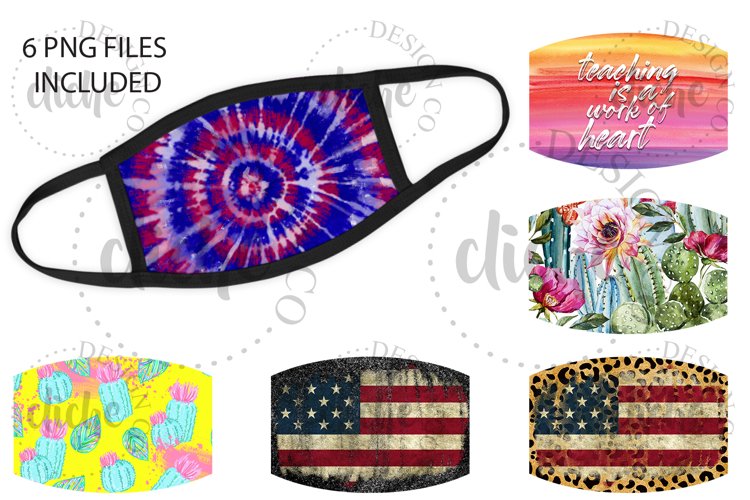 Mask Sublimation Design Bundle example image 1
