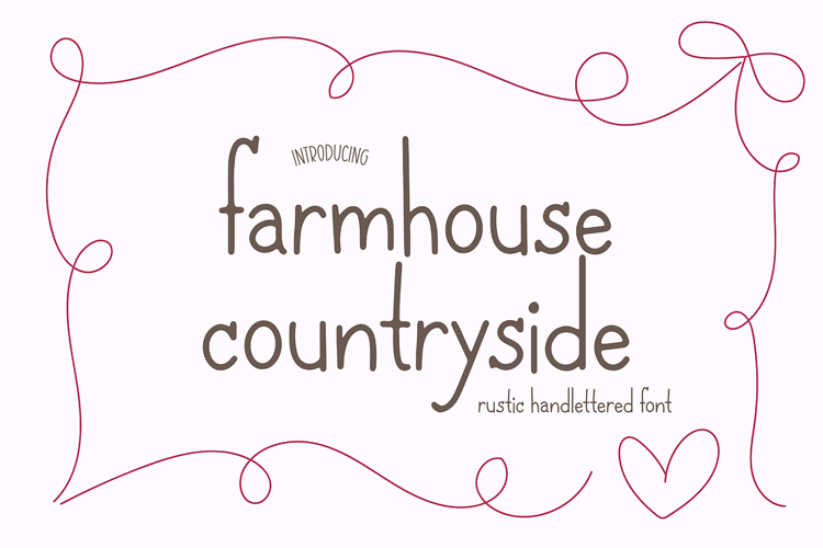 FARMHOUSE COUNTRYSIDE Rustic Handwriting Font