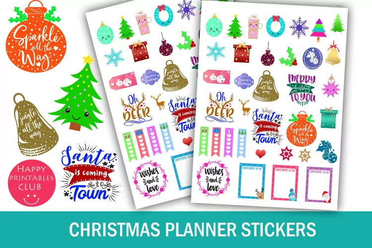 Christmas Planner Stickers-Holiday Planner Stickers