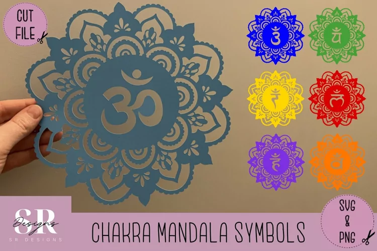 Chakra mandala symbols| Paper vinyl cutting |Chakra svg
