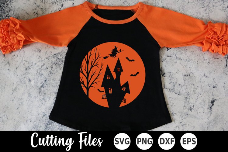 Halloween SVG | Haunted House SVG | Halloween Shirt SVG example image 1