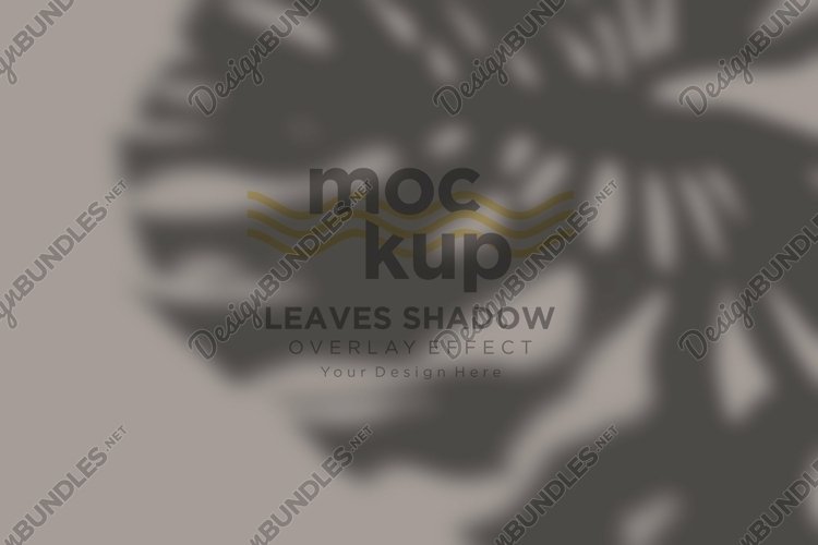 Leaves Shadow Overlay Effect Mockup example image 1