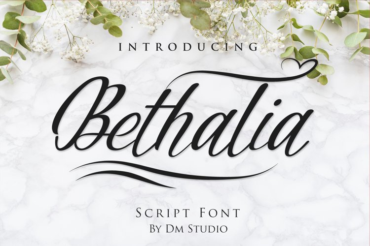 Bethalia Script Font example image 1