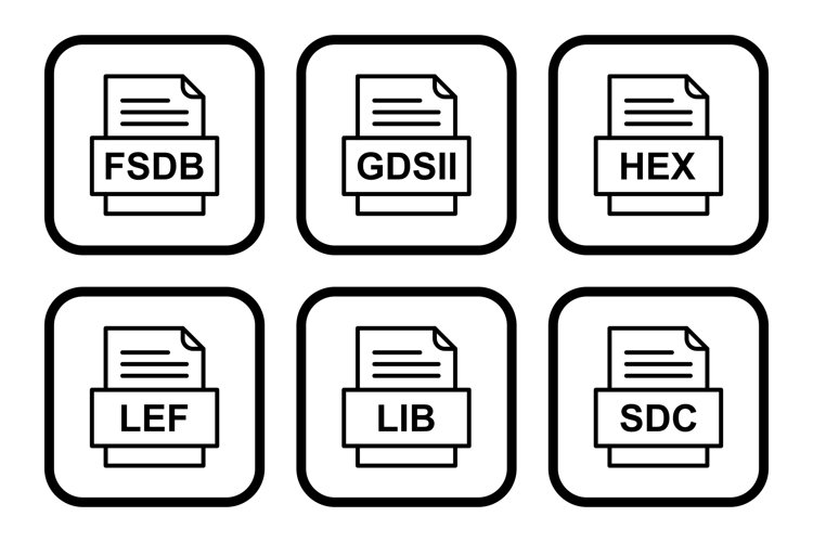 Set Of File Formats Icons