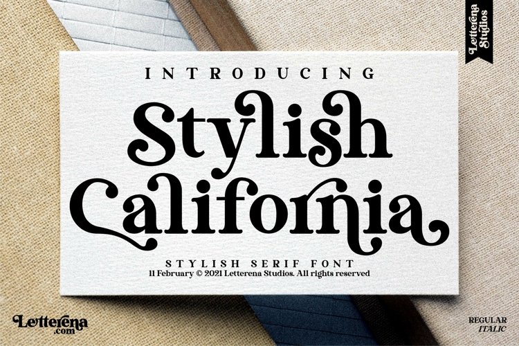 Stylish California - Stylish Serif Font example image 1