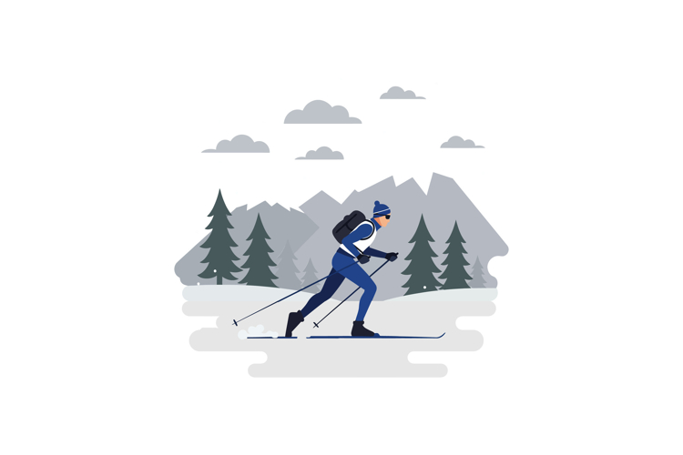 Skier Clipart Image 16