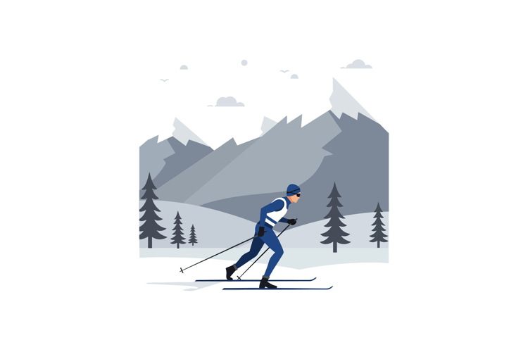 Skier Clipart Image 15