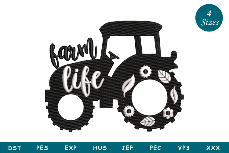 Farm Life Embroidery Design