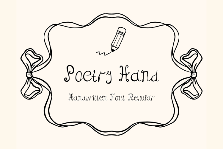Poetry Hand Handwritten Font