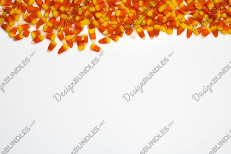 Classic Halloween Candy Across Top Flat Lay example image 1