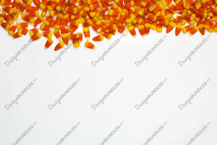 Classic Halloween Candy Across Top Flat Lay