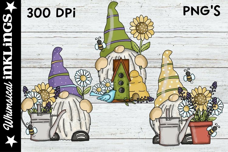 Sunflower Garden Gnomes Sublimation Set