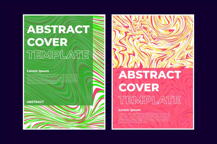 Cover Vector With Colorful Liquid