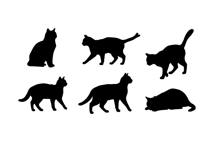 Cat Silhouette Clipart Image 18