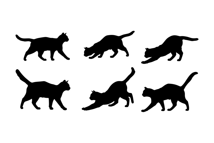 Cat Silhouette Clipart Image 17
