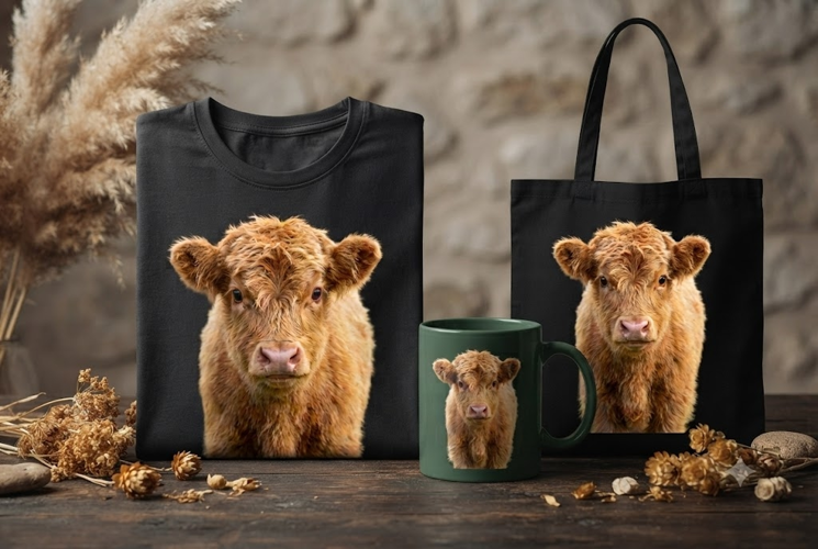 Cute Highland Cow PNG Fluffy Brown Cow Clipart
