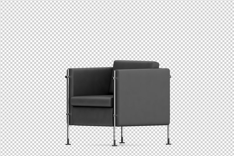 Isometric Arm Chair 3D isolated render