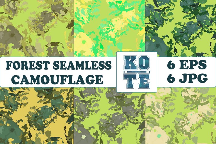 6 Seamless Military Forest Camouflage example image 1