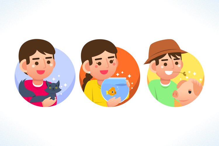 People Avatar Holding Animal example image 1