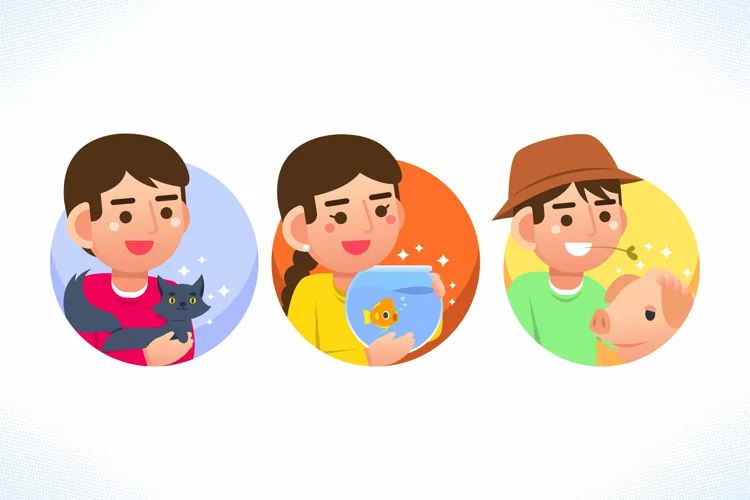 People Avatar Holding Animal