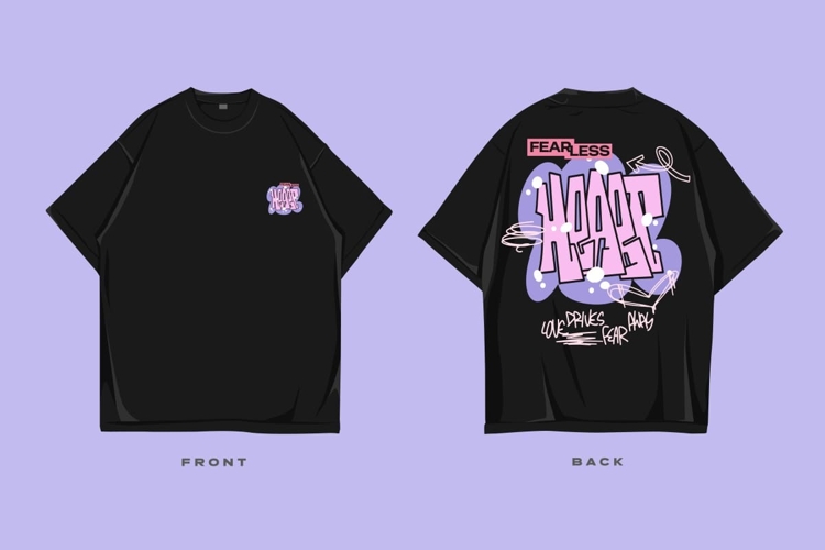 Fearless Heart Spiritual Quotes, Christian Graffiti T shirt