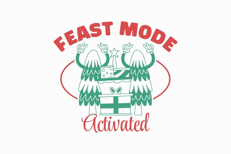 Feast More Activated T-shirt Christmas Funny