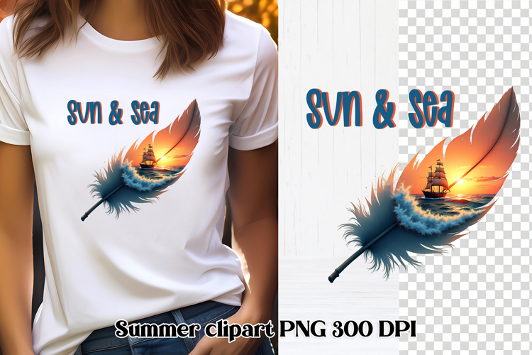 Summer feathers PNG clipart | Summer beach quotes PNG