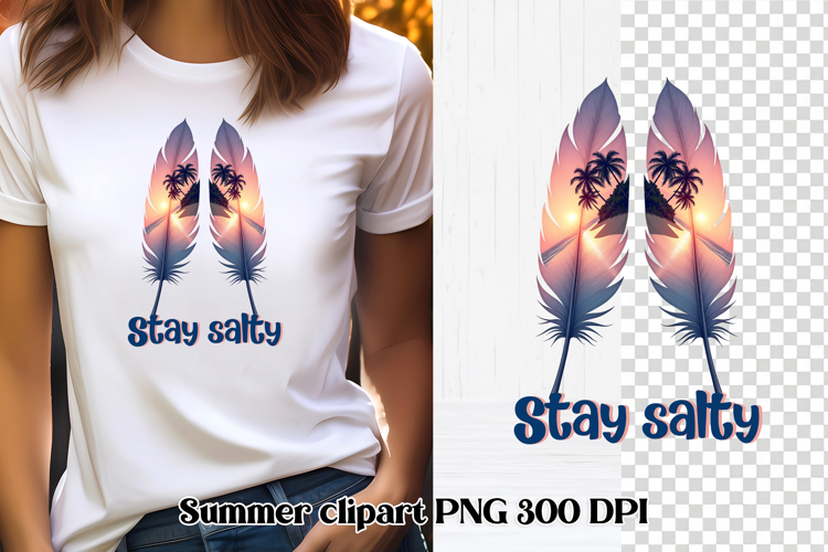 Summer feathers PNG clipart | Summer beach quotes PNG