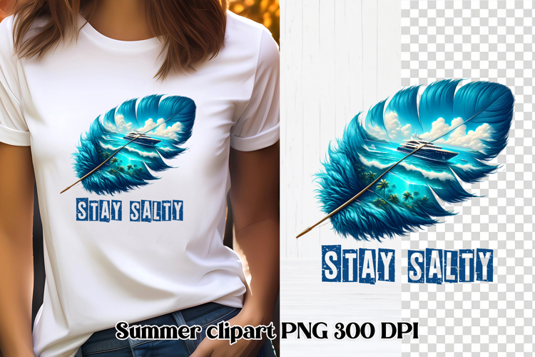 Summer feathers PNG clipart | Summer beach quotes PNG
