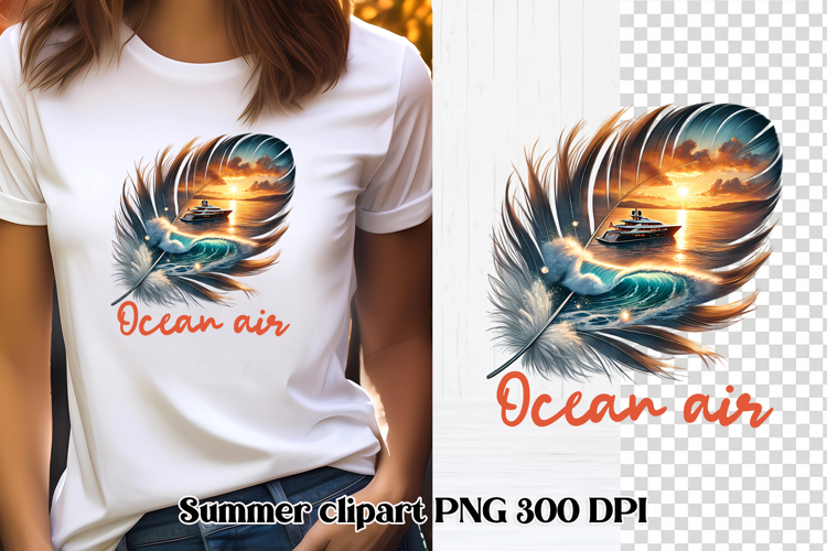 Summer feathers PNG clipart | Summer beach quotes PNG