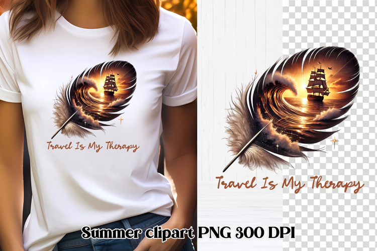 Summer feathers PNG clipart | Summer beach quotes PNG