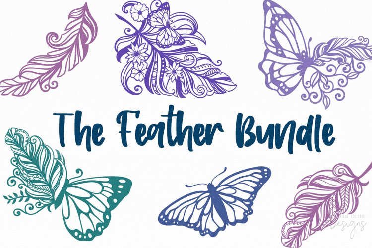 The Feather Bundle - 20 SVG cut files example image 1