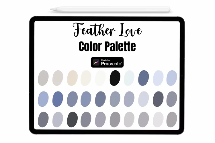 Feather Love Procreate Palette - Procreate Color palette
