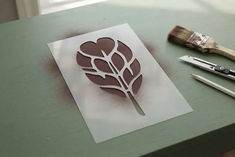 Feather Papercut Stencil 5