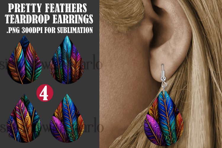 Feather Earring SVG Image 2
