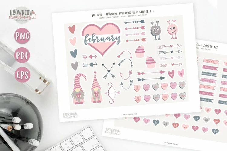 February Planner Sticker Kit