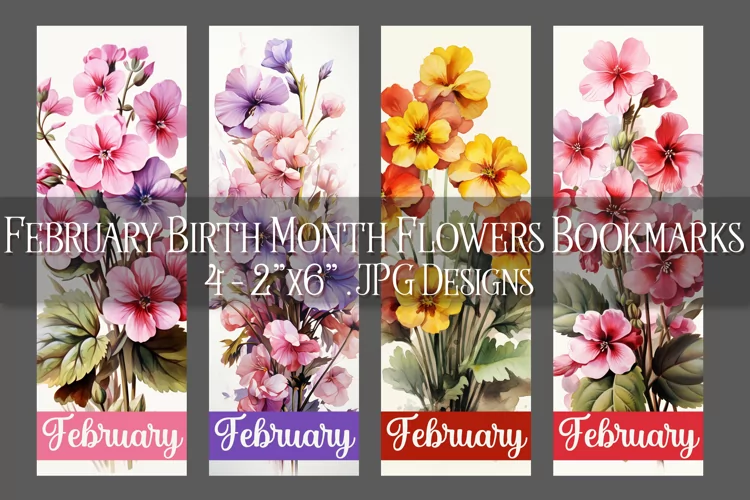 Floral Bookmark, February Bookmark, Primrose Bookmarks, s2