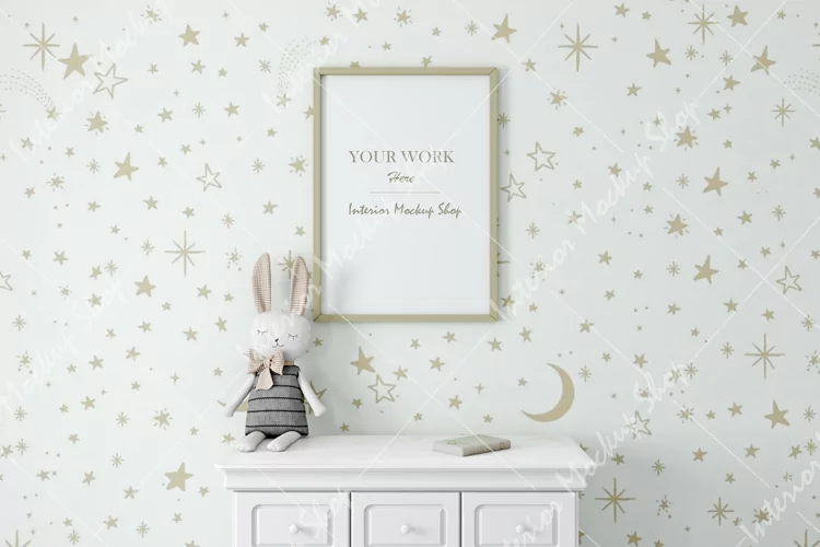 Frame mockup, Poster Mockup, Mockup in interior