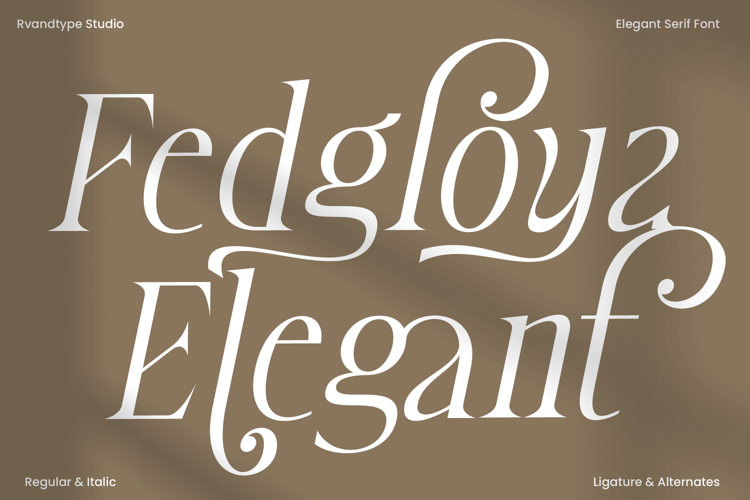 Fedgloya - Elegant Italic Font