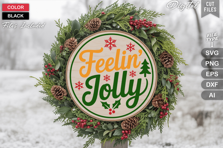 Round Christmas Ornament Svg Image 18