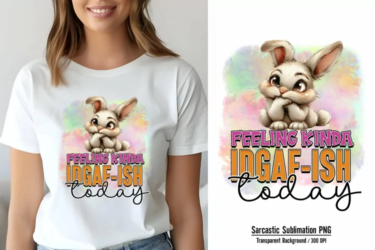 Funny Quotes Sublimation, Feeling kinda idgaf-ish today PNG