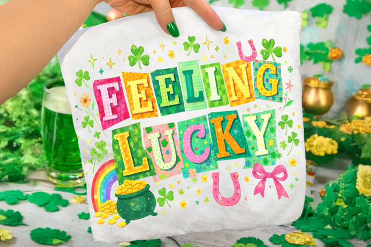 Feeling Lucky PNG, St Patricks Day PNG, Lucky Day PNG