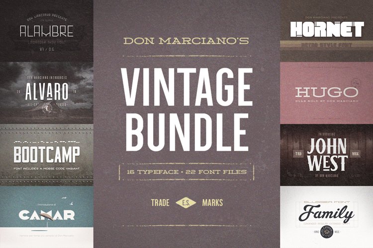 Vintage Font Bundle example image 1