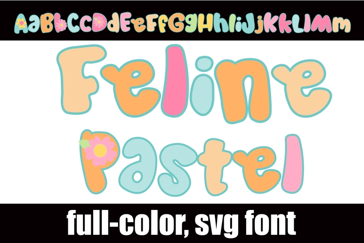 Feline Pastel Color Font